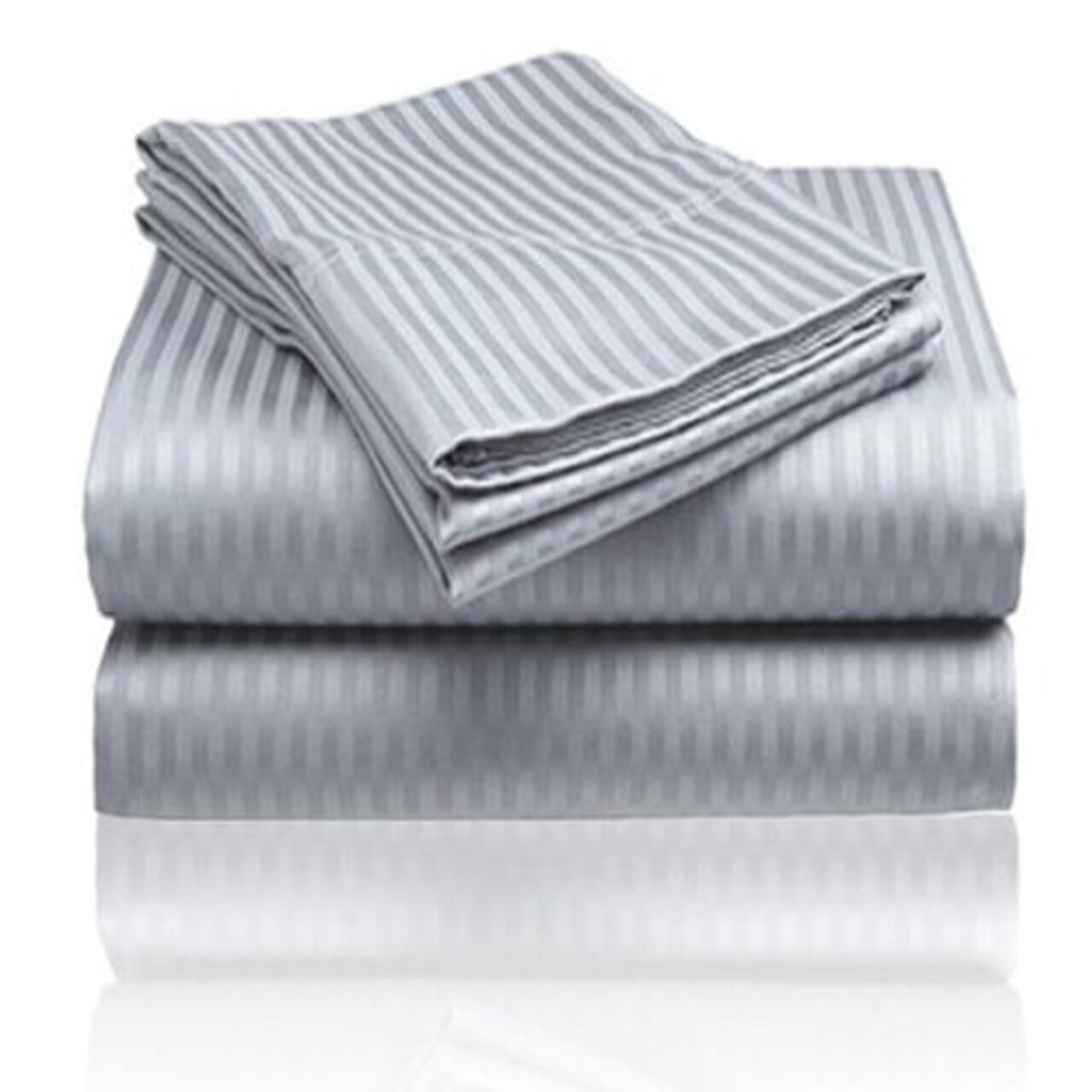 4 Piece Embossed Striped Bed Sheet Collection Ultra Soft Microfiber 800